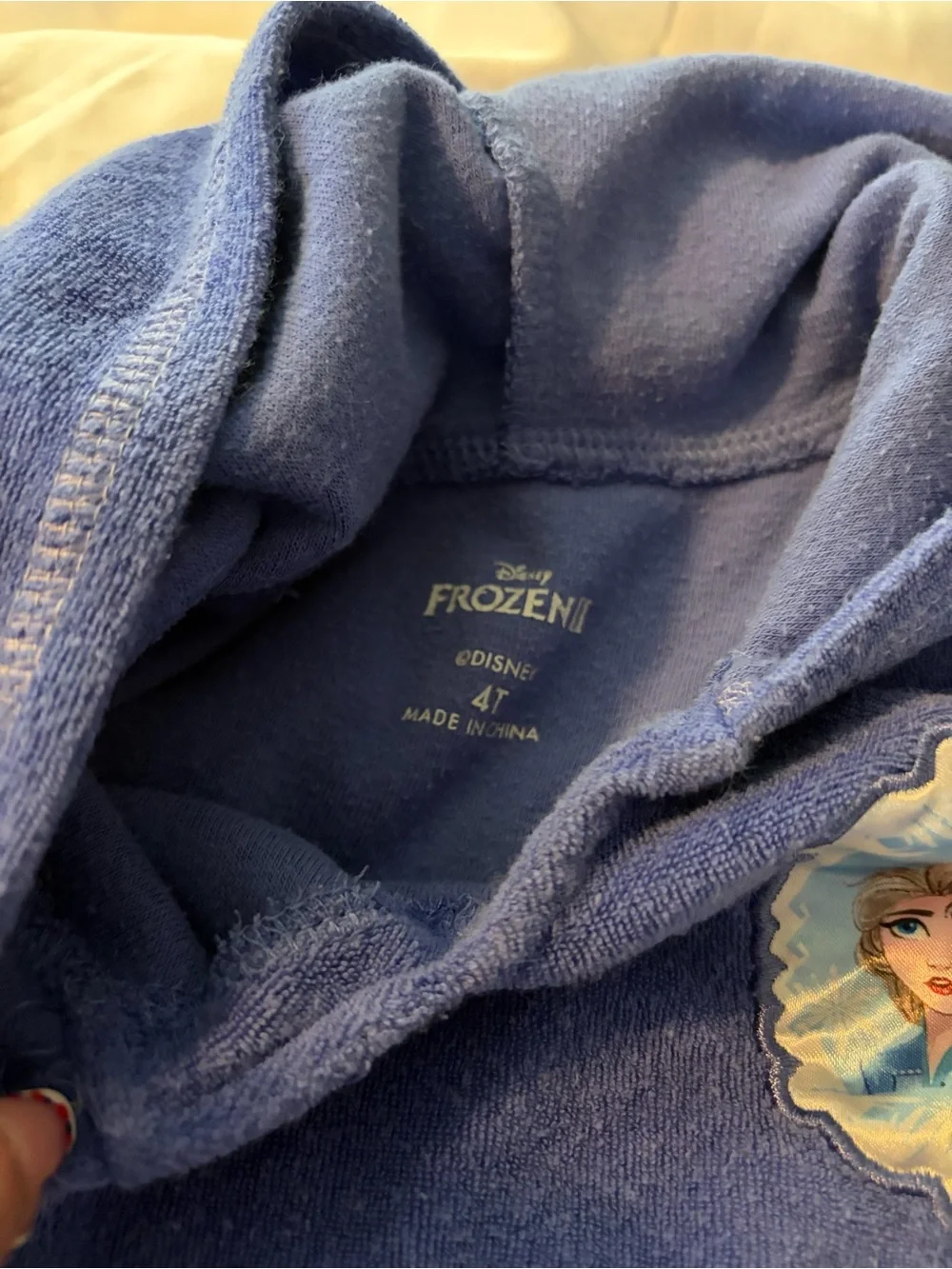 Disney Kids Blue Hooded Swim Coverup with Front Pocket